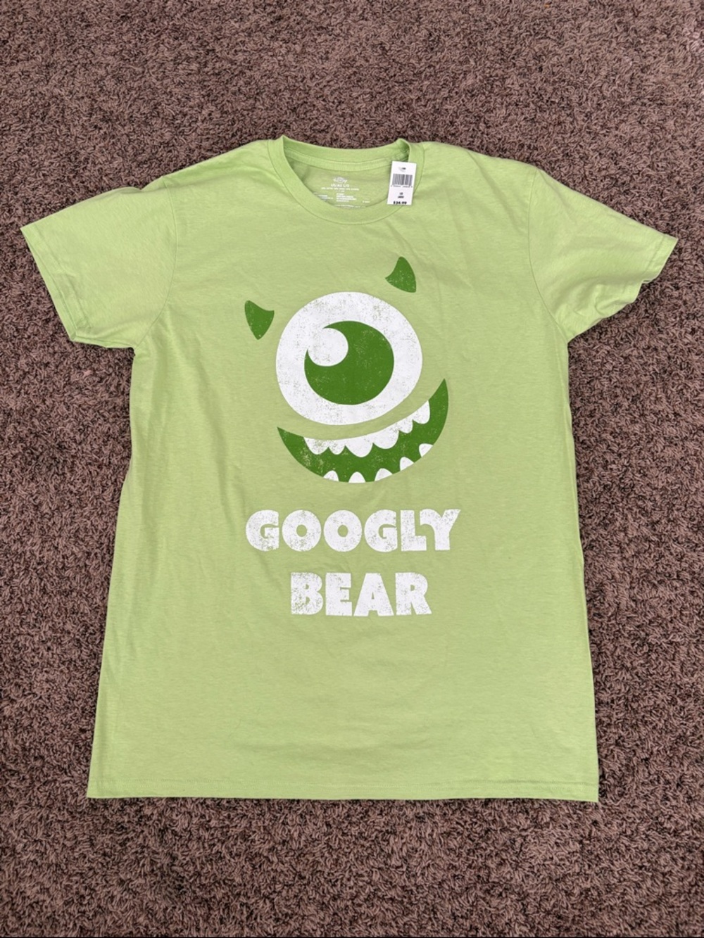 NWT Monsters Inc Googly Bear Mike Couples Shirt Official Disney Parks